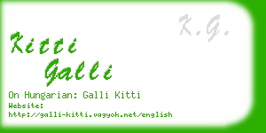 kitti galli business card